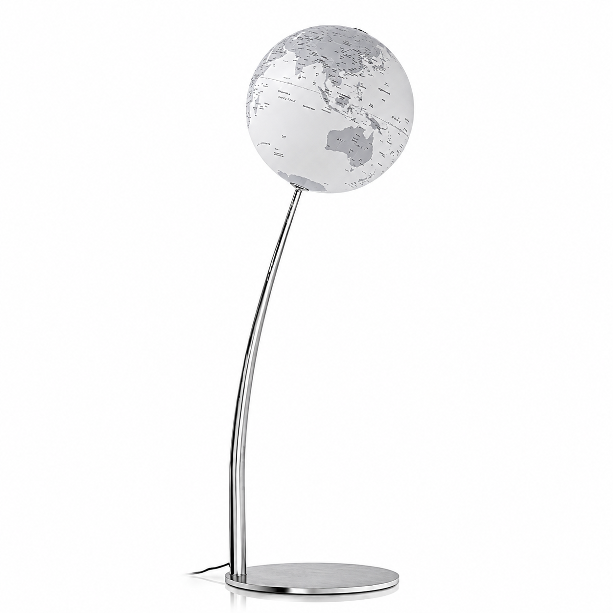 Glob pamantesc iluminat STEM Reflection 30 cm – design modern alb-gri, educativ si decorativ - imagine 6